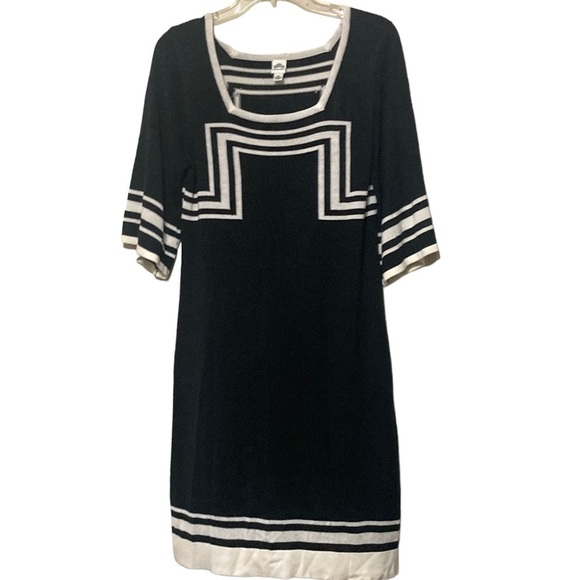 Sangria black and white sweater dress size M - Picture 1 of 12